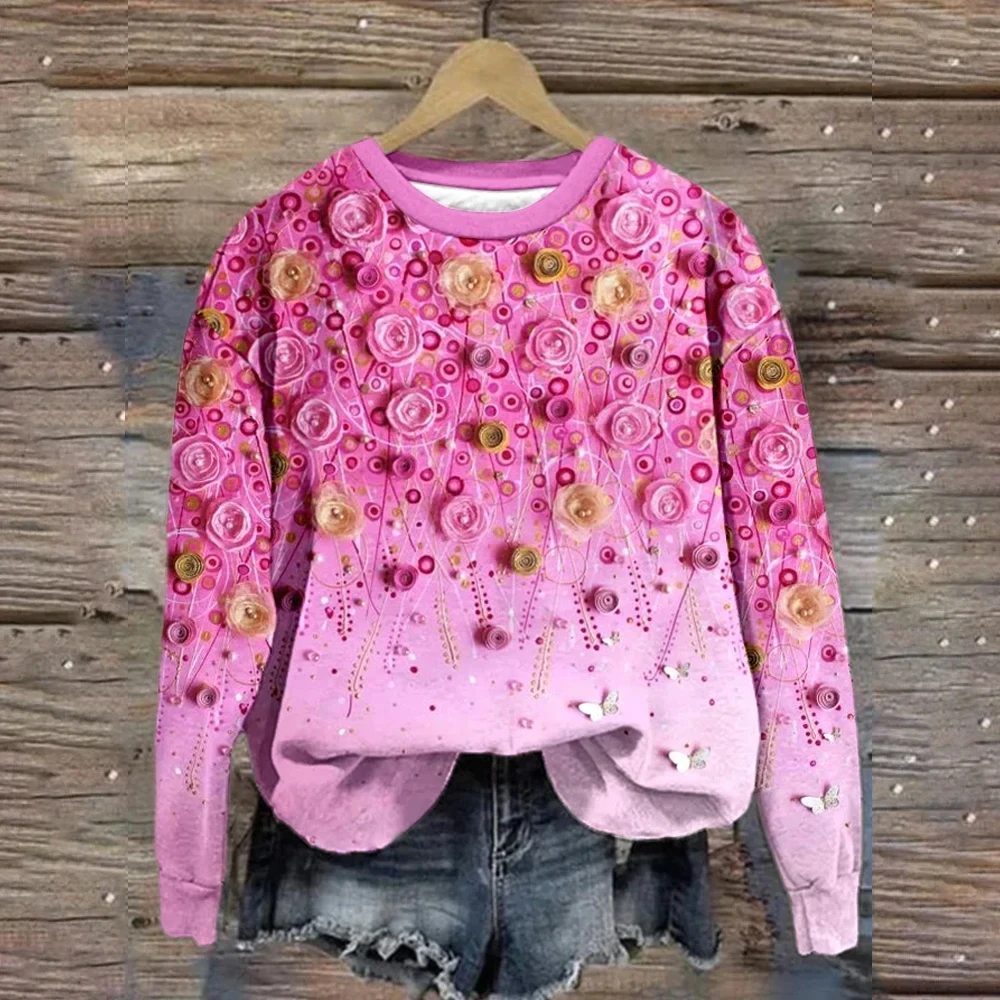 

Floral print Hoodie Women Fashion 3D Kawaii print Hoodies Plant&Flower Hooded Clothes Hooded Coat Girl Tops Y2k Sweatshirt