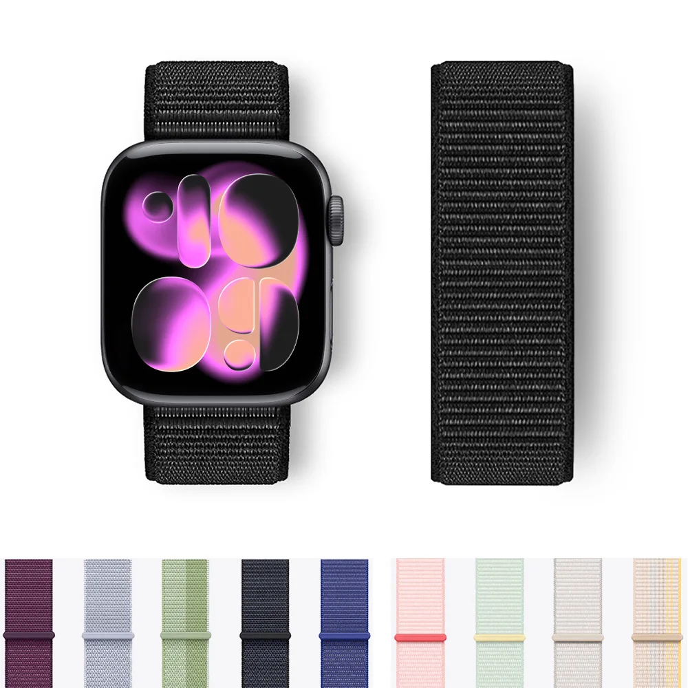 สายไนลอน Apple Watch Band สายรัดข้อมือ หลากหลายขนาด สไตล์เรียบหรู