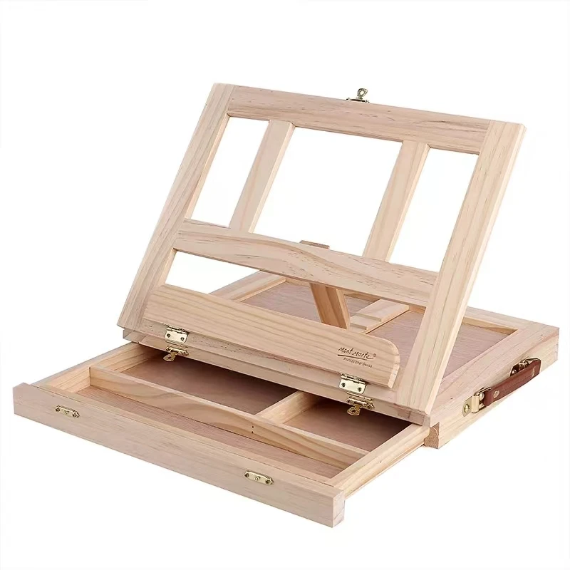 Multifunction Painting Easel Box Artist Desk Easel Portable Miniature Desk Light Weight Folding For Storage During Trips