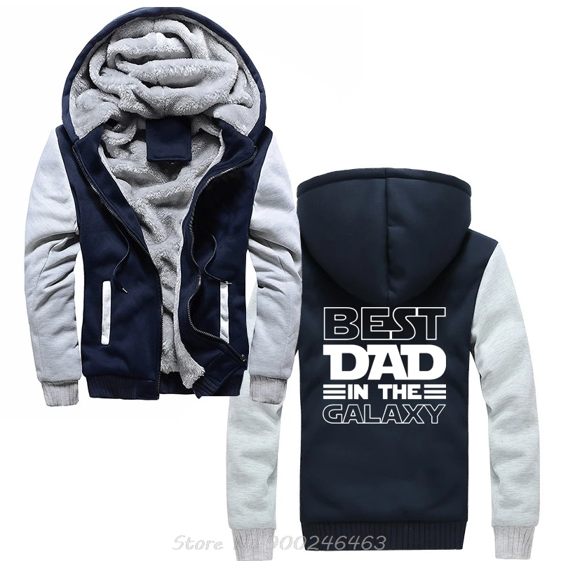 Best Dad In The Galaxy Hoodie Lustiges Vatertagsgeschenk Geburtstagsgeschenke für Papa Vater Männer Hband Hoody Baumwoll-Wintermäntel – Detail 5