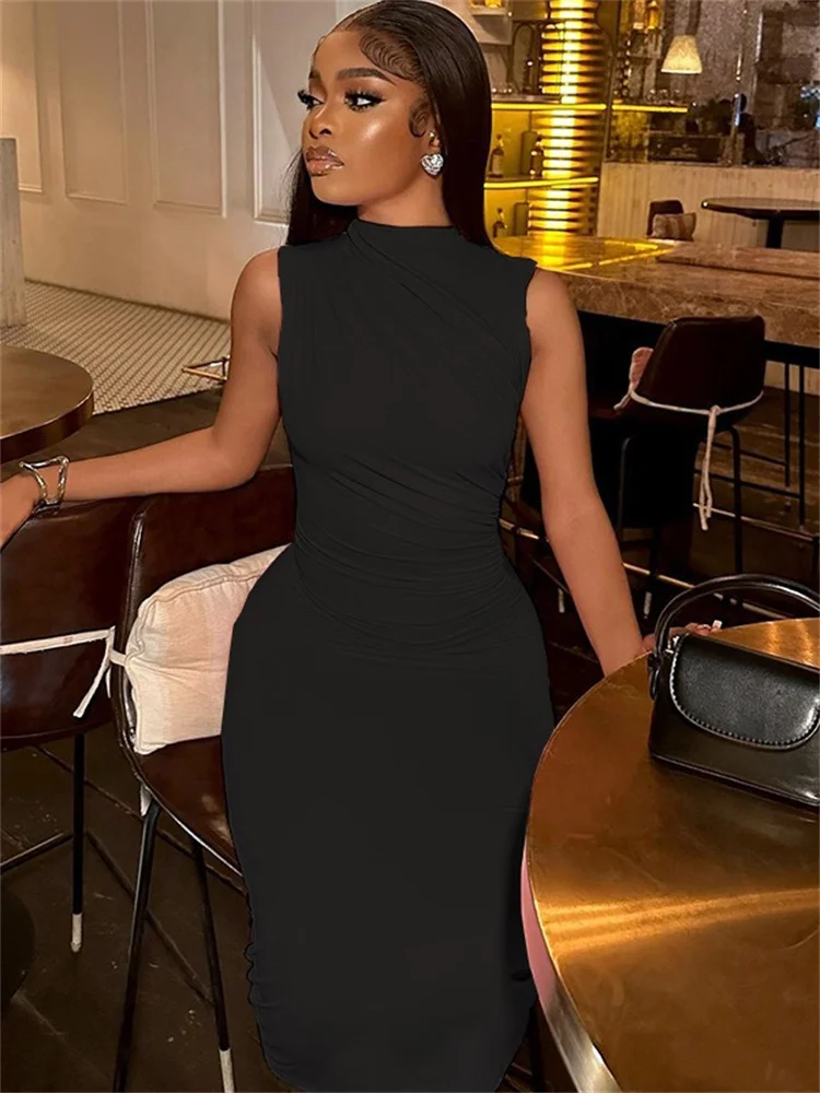 Wmstar Dresses Women Party Sexy Bodycon Stretch Maxi Dresses Sweet Sleeveless Summer Clothes Wholesale Dropshipping New Style