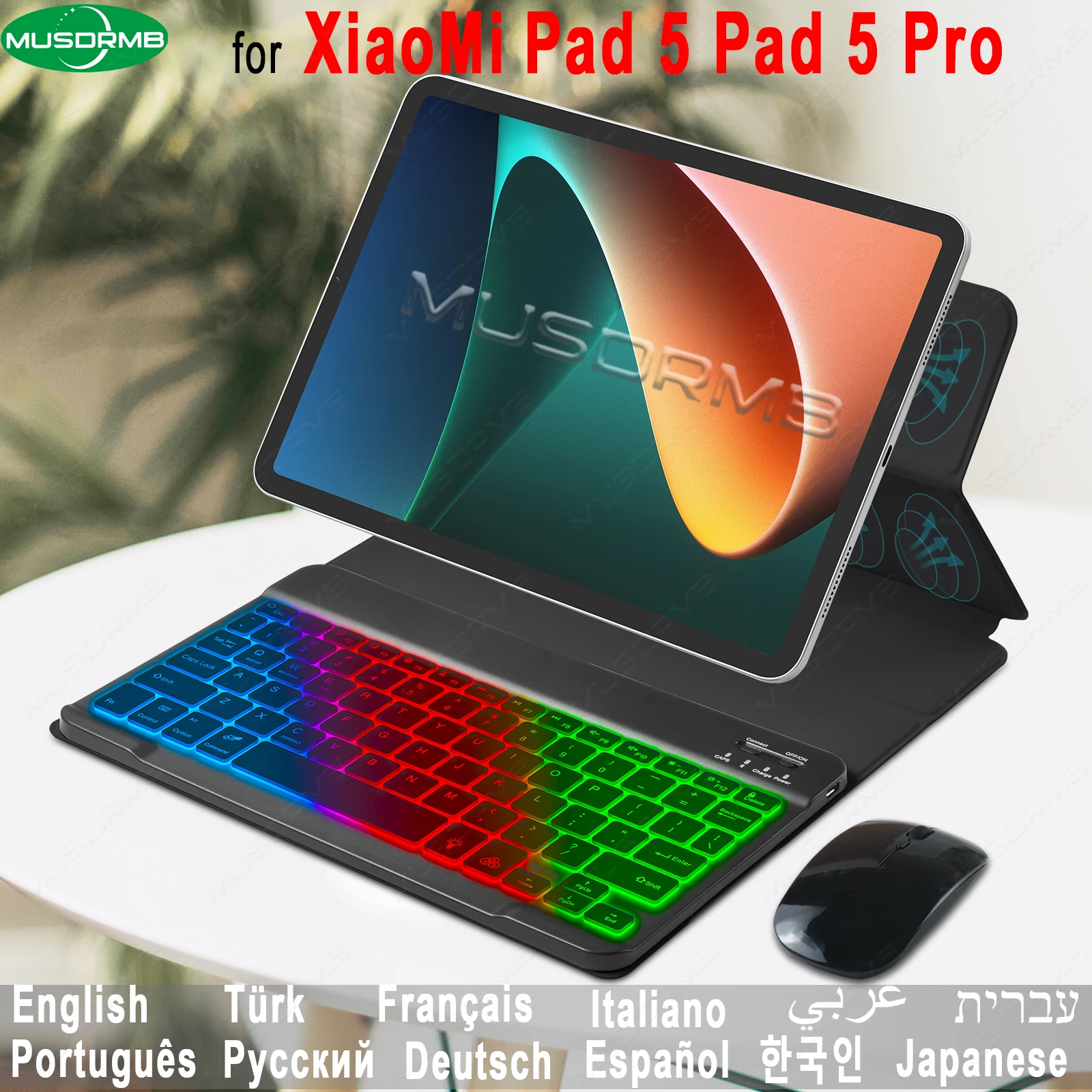 

Клавиатура с радужной подсветкой для Xiaomi Pad 5 Pad 5 Pro