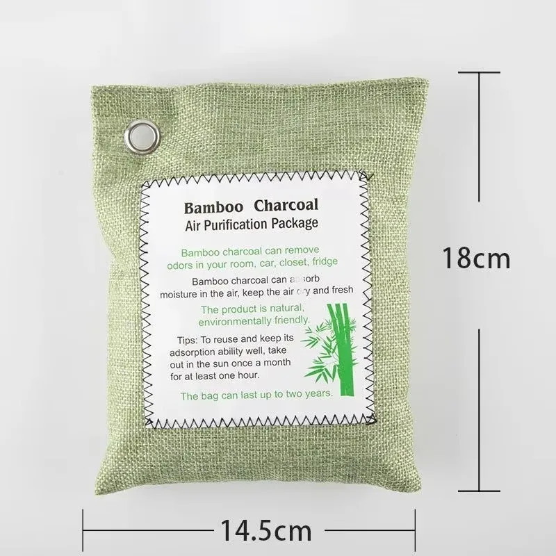 Eco-Friendly Bamboo Charcoal Air Purifying Bag - 200g Natural Freshener