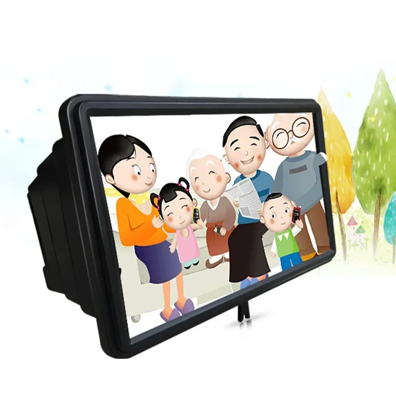 

12-inch Telescopic 3d Mobile Phone Screen HD Anti-corona Anti-radiation Video Desktop Home Theater Bracket