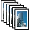 PEALSN 24x36 Poster Frame Set of 6, Display Pictures 20 x 30 with Mat or 24 x 36 Without Mat for Wall Mounting Display 2