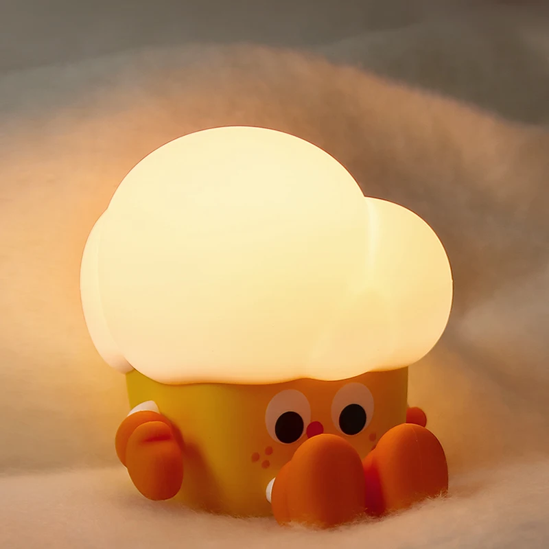 Lampada Notte A Forma Di Pera Gialla Per Bambini | Ricaricabile USB, Luce Calda Regolabile, Sicura In ABS E Silicone | Idea Regalo Per Baby Shower