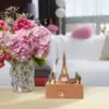 Wooden Music Box Eiffel Tower Shape Creative Design Soothing Melodies Gifts For Women Child Birthday Valentine Home Decor 2