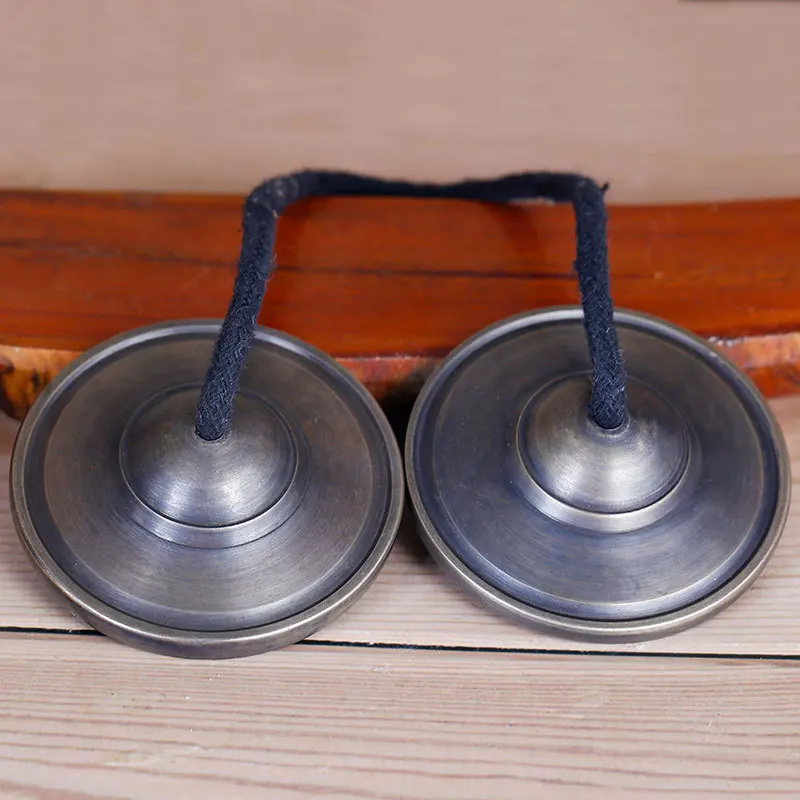 Handcrafted Tibetan Meditation Tingsha Cymbal Bell tibetan cymbals Tibetan Tingsha Cymbals Chime Bells with Buddhist The Eight Auspicious Symbol