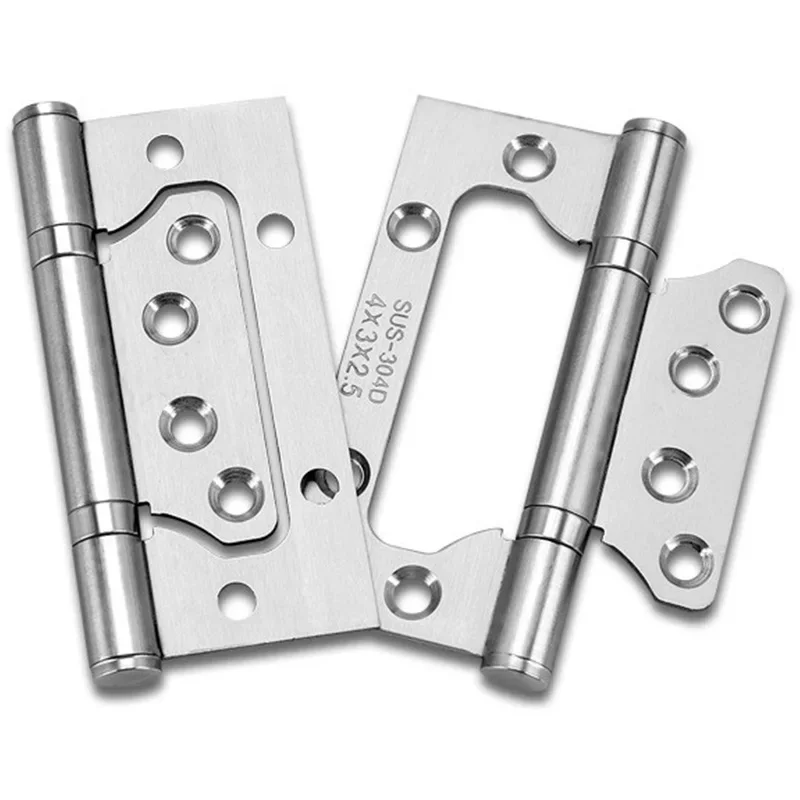2Pcs (1 Pair) Folding Butt Hinges Home Furniture Hardware Thickened Cabinet Door Hinge Hinge Silent Stainless Steel stainless steel hinges door hinges