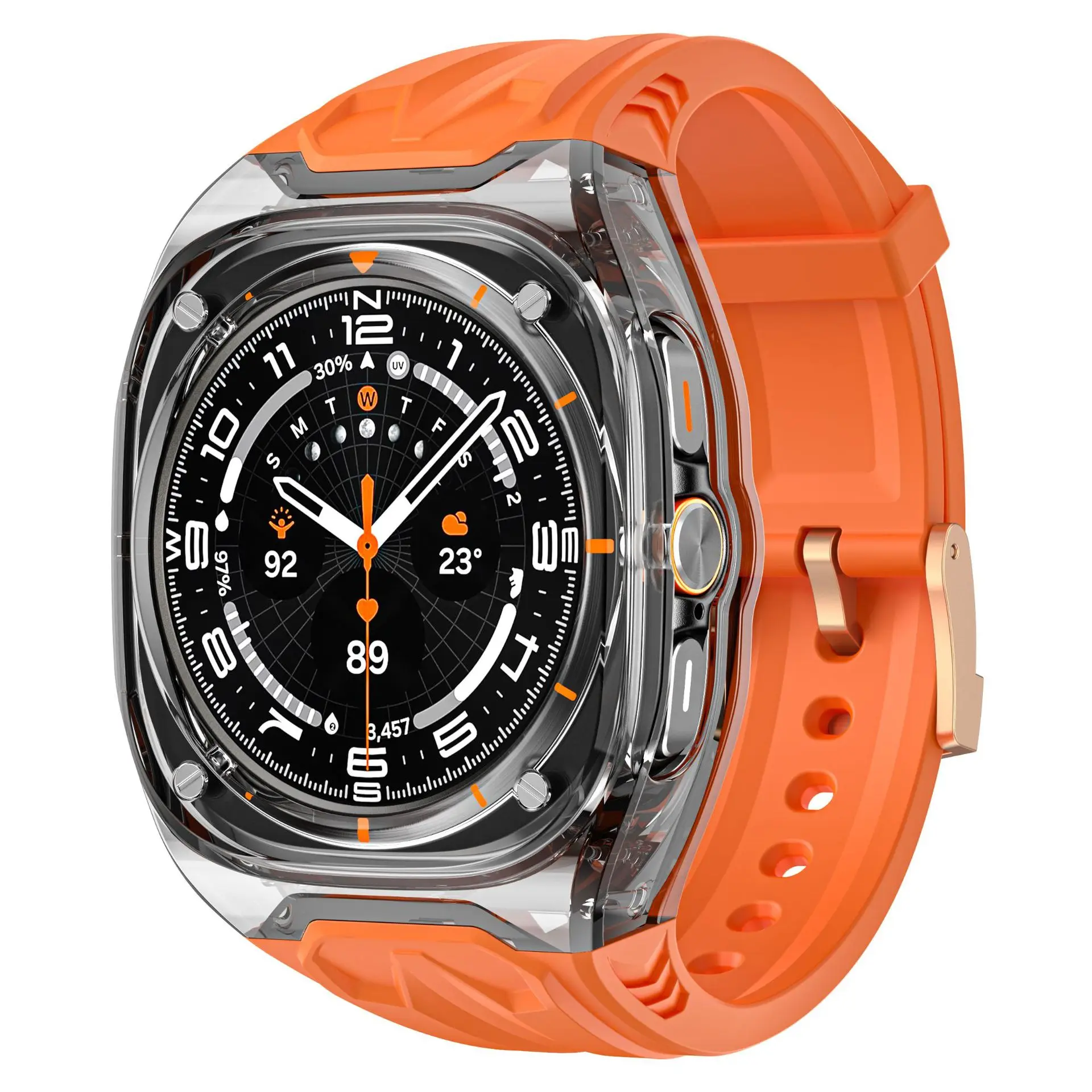 Advanced Silicone Strap with Protective PC Case