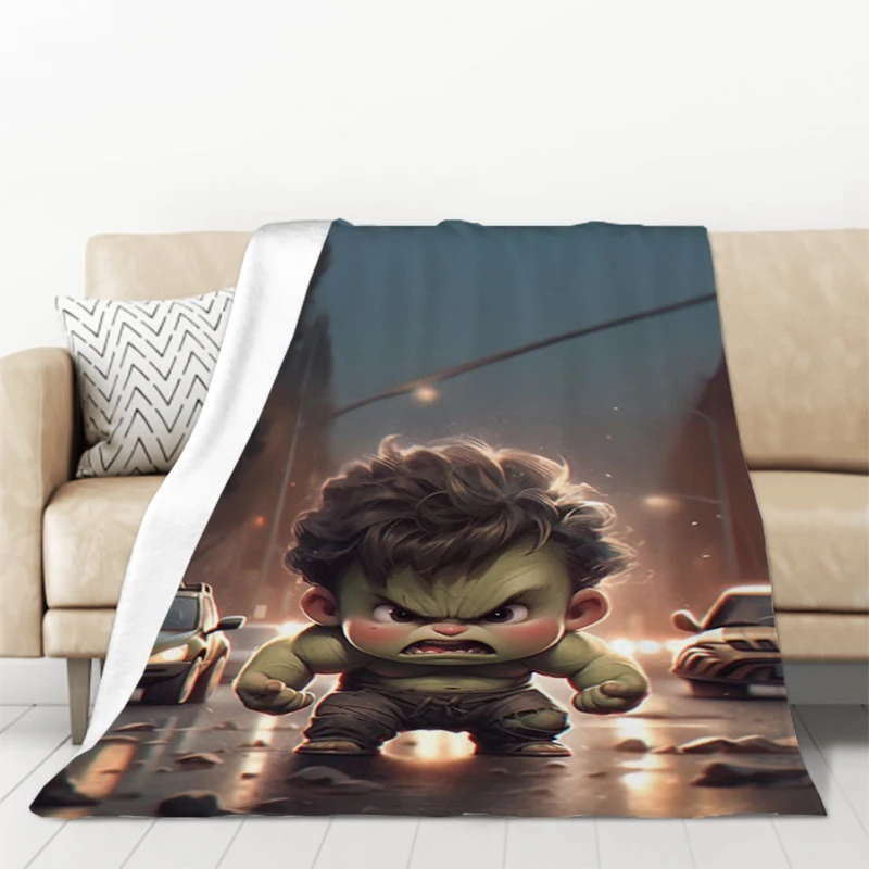 

Plush M-Marvels Hulk Blanket Sofa Blankets and Throws Furry Microfiber Bedding Bedspread on the Bed Throw Knee Bedspreads Plaid