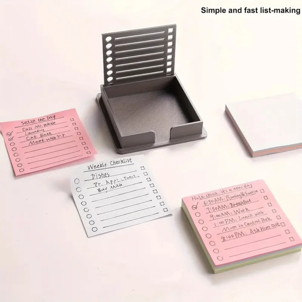 Post It Note Template waterproof sticky note storage box template box, desktop organization and storage box for office use.