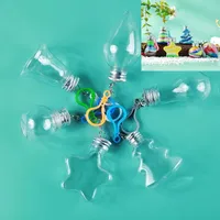 1/2X Transparent PET Bottles Mini Potion Bottle Seal Cap Plastic Vials Wedding DIY Drift Wishing Bottle Pendant Storage Jars 2