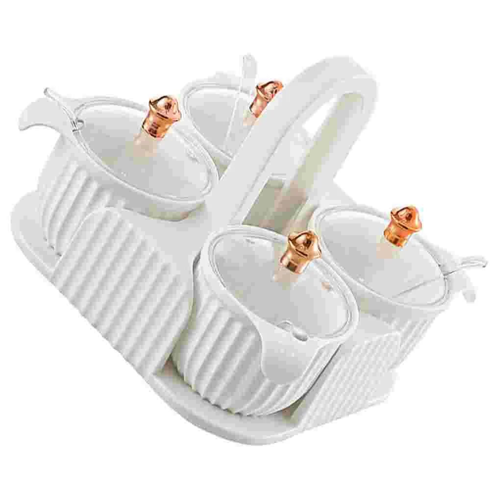 

Portable Seasoning Bottle Sugar Bowl for Kitchen Condiment Containers with Lids Cover