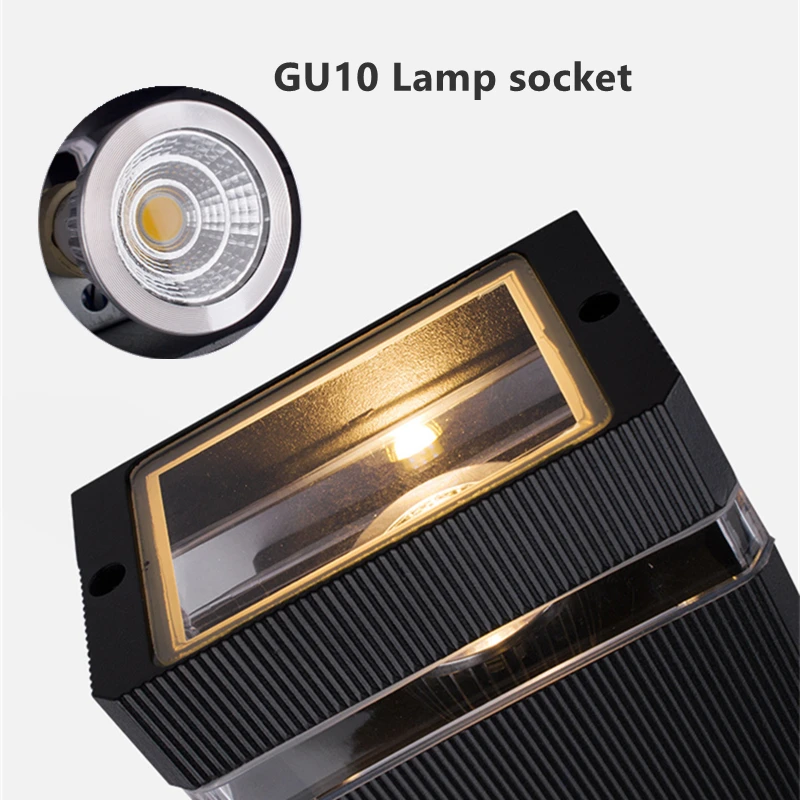Outdoor Up Down LED Wall Lamp GU10 Waterproof Acrylic Garden Balcony Porch Light Street Path Sconce Decor Lighting Fixture wall light outdoor porch light