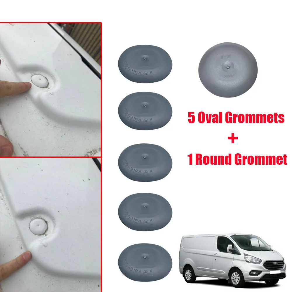 6Pcs For Ford Transit Mk8 Roof Hole Rubber Grommet Plug Centre Of Roof Rubber Seal For Plug Cover Automobiles Parts