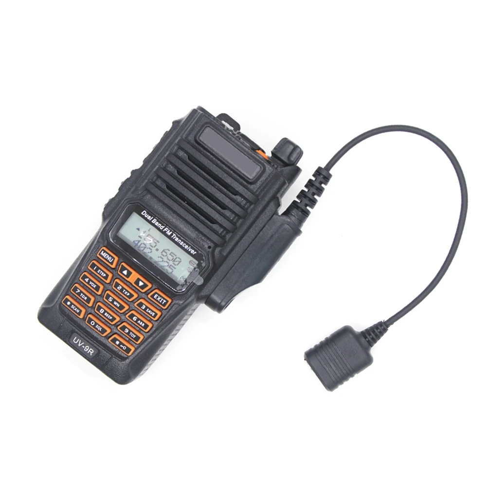 Baofeng UV-9R 플러스용 어댑터 케이블, UV-XR 방수, 2 핀 UV-82 UV-S9 워키토키 헤드셋 마이크