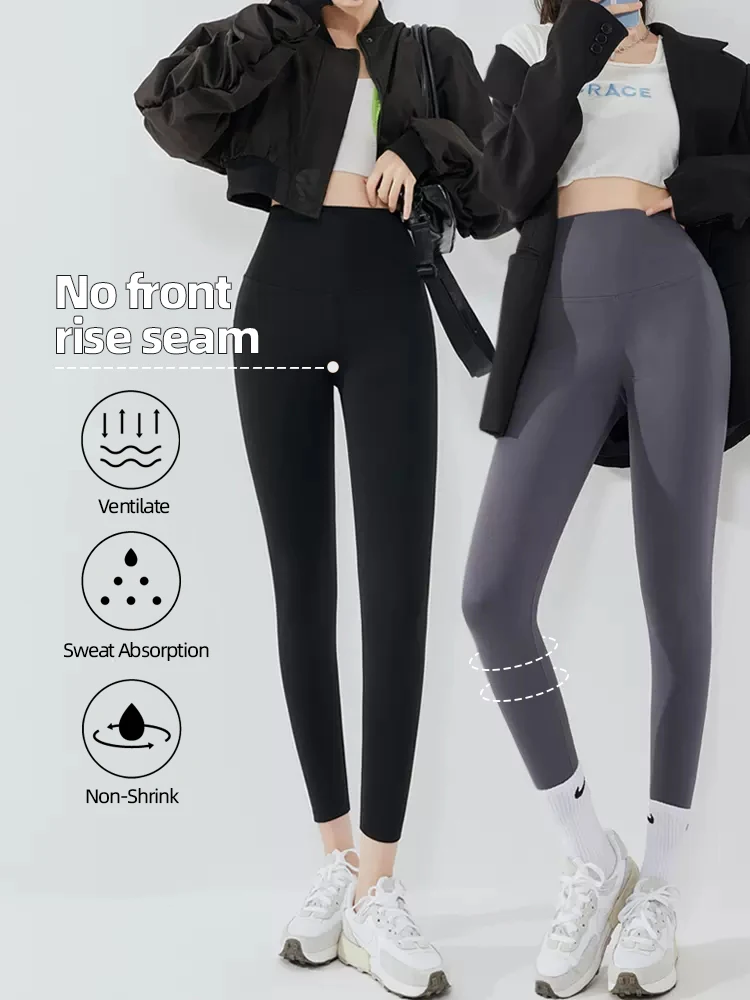 

CHRLEISURE Summer Fitness Thin Gym Leggings Women Seamless Stretch Sport Leggings for Fitness Stretch Skinny High Waist Pants