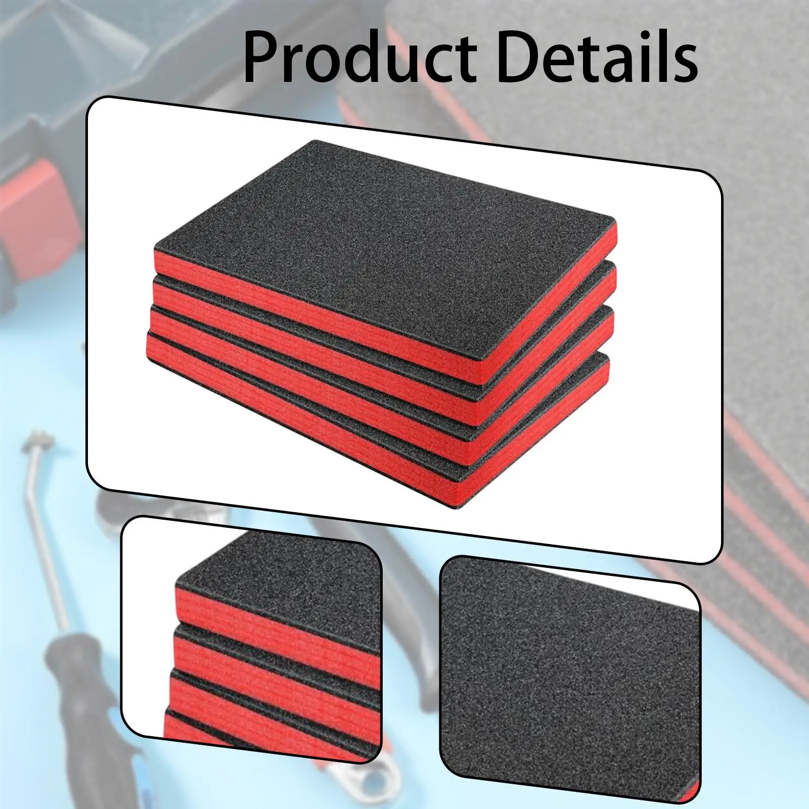 4x Craft Foam Inserts for Cases Reliable Protection Professional Liner Cuttable for Storage Organizer Crafts Padding Tool Box 4x Craft Foam Inserts for Cases Reliable Protection Professional Liner Cuttable for Storage Organizer Crafts Padding Tool Box