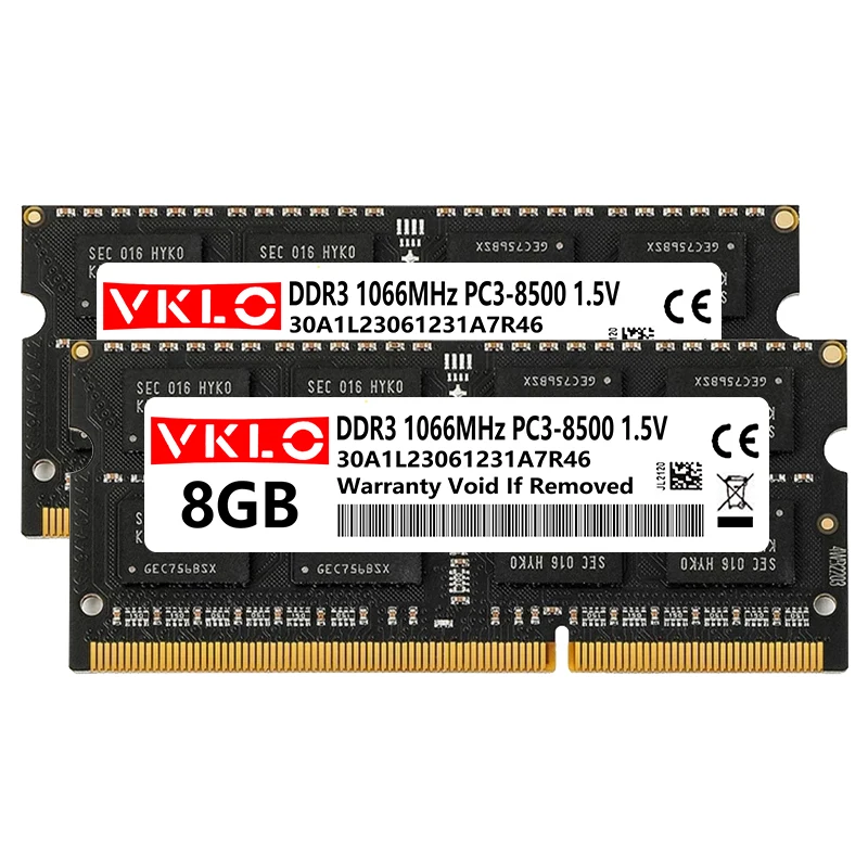 Laptop Ram Memory DDR3 DDR3L 4GB 8GB Laptop Memories Ram 8500 10600 12800 PC3 1.5V PC3L 1.35V 204Pin 1066 1333 1600Mhz SODIMM Notebook Memory Ram