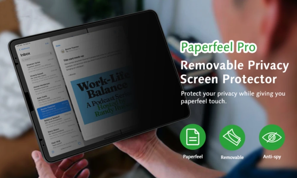 Goojodoq Removable Privacy Screen Protector for iPad