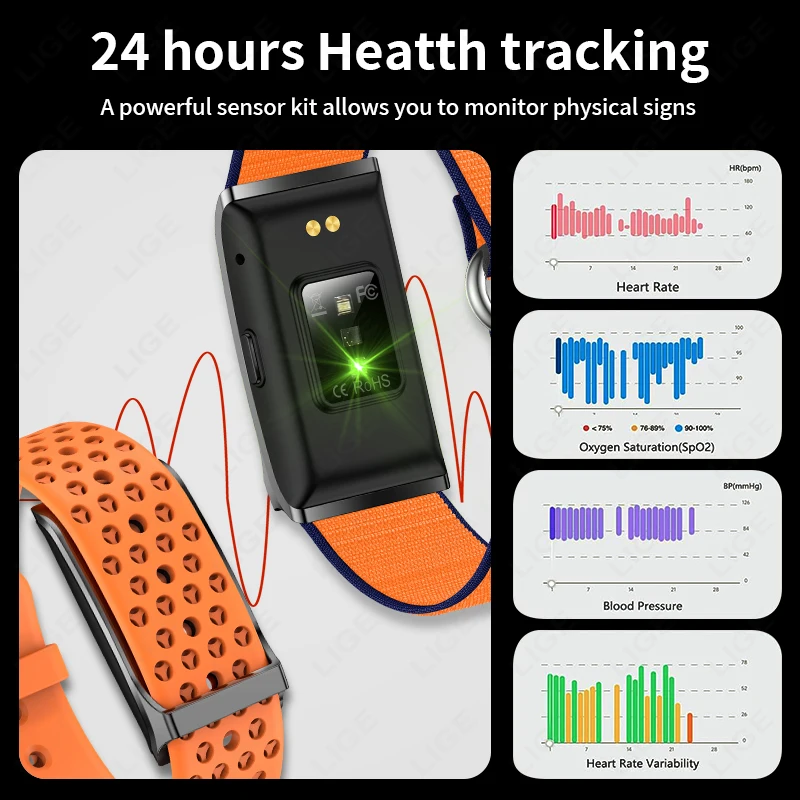 2026 New Smart Health Wristband Fitness Tracker Screenless Smart Watch for Men Women Sports Heart Rate Monitor Activity Bracelet