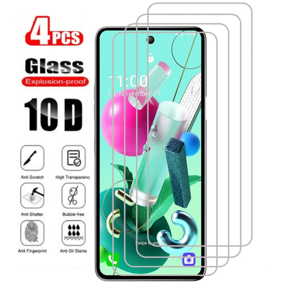 4Pcs Tempered Glass For LG K92 5G K62 K52 K42 K22 K71 K51 K61 K30