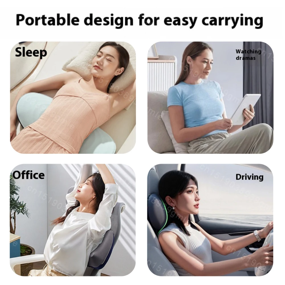 Adjustable Back Massager Airbag Waist Neck Support Massage Lumbar Cervical Muscle Relax Stretcher Posture Massager