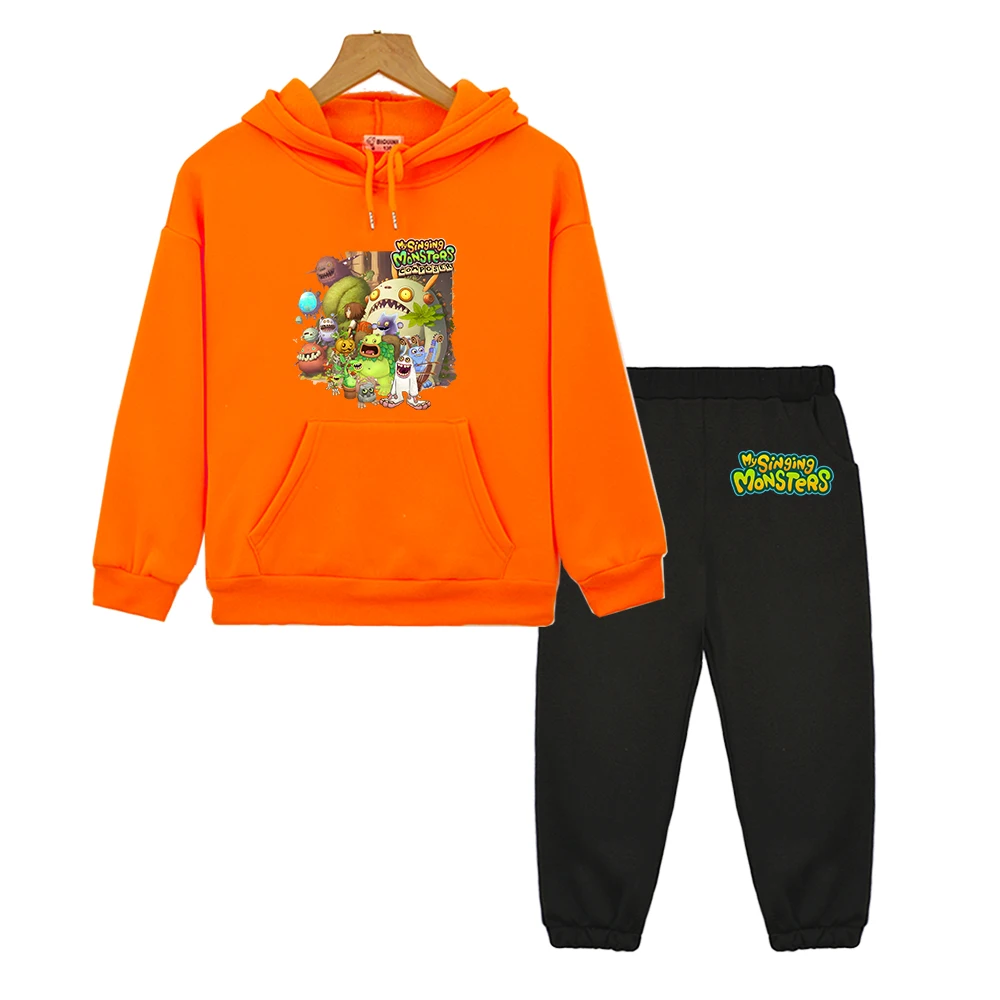 

My Singing Monsters Game Printing Hoodies Sets Children Cartoon Graphic Printing Sweatshirts Casual Comfortable Fleece Pullovers