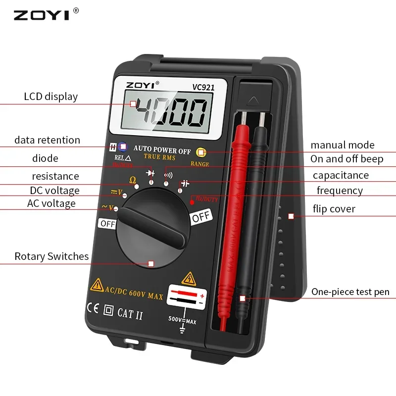 Digital Multimeter ZOYI VC921 Handheld