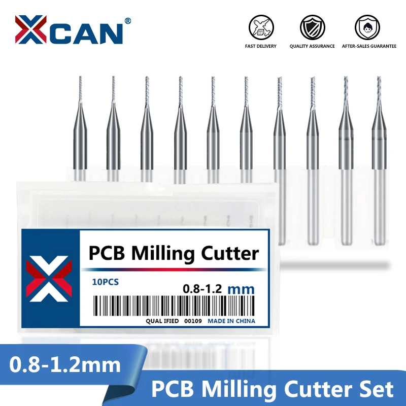 xcan pcb milling cutter 0 8mm 0 9mm 1 0mm 1 1mm 1 2mm tungsten steel carbide end mill engraving bits cnc router bit XCAN PCB Milling Cutter 0.8mm 0.9mm 1.0mm 1.1mm 1.2mm Tungsten Steel Carbide End Mill Engraving Bits CNC Router Bit