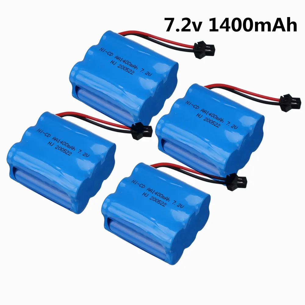 7.2V 1400mAh AA Ni-CD battery pack for RC Toys Cars Boats guns Parts 7.2 v nicd aa 1400 mah 1/5pcs |
