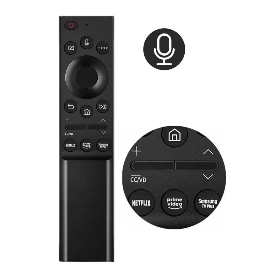 넷플릭스 프라임 비디오 바로가기 버튼이 있는 삼성 스마트 TV NEO QLED 시리즈용 음성 리모컨 BN59-01363A 블루투스 리모컨