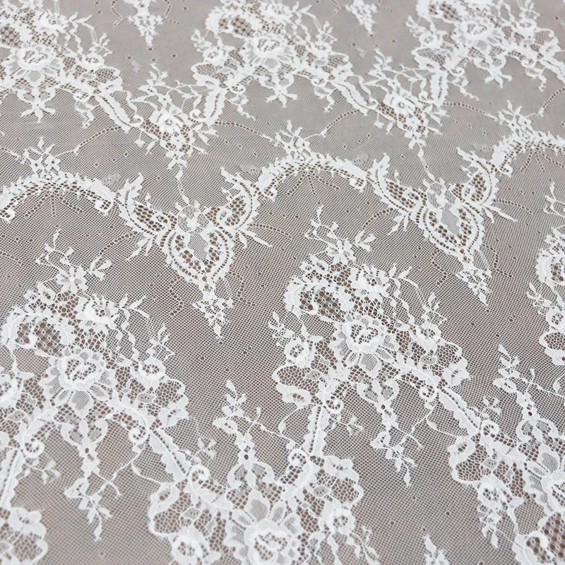 (1.5x3meters) Fashion High Quality Handmade Dress DIY White Eyelash Lace Manual DIY Trimming Fabric Curtain Decoration