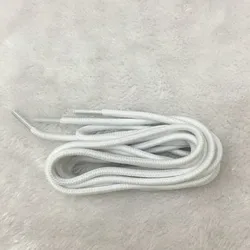 Classic Solid Round Polyester Shoelaces - Durable and Versatile in 21 Colors - 70cm (WHITE)