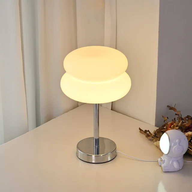 Lampe de table en verre macaron, gradation trichromatique, lampes de salon, protection des yeux, veilleuse, chambre de fille, décor de chevet 2