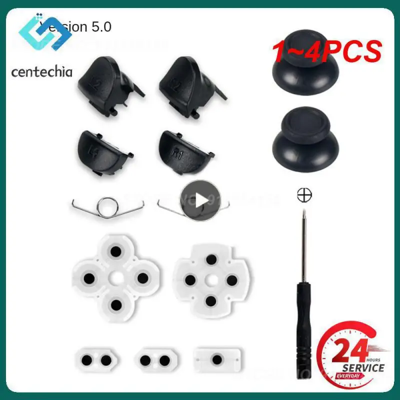 1 ~ 4 Pezzi Ivyueenrubber Pulsante Adesivo Conduttivo Pad Tastiere Per Dualshock 5 4 Ps5 Controller Gamepad