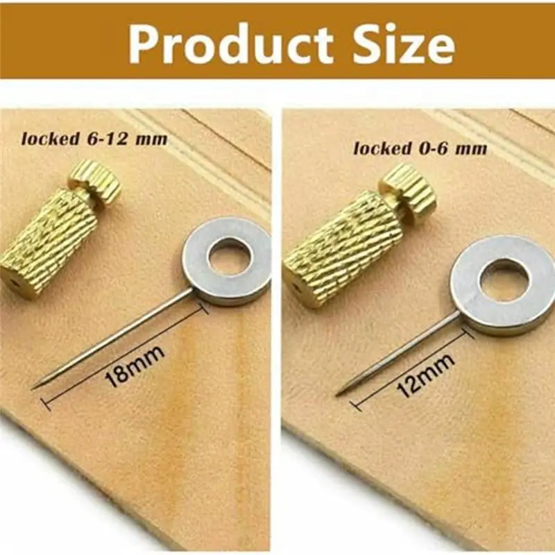 ABLQ 20개 가죽 공예용 고정형 봉합 바늘, 가죽 바느질 고정용(0-6MM&6-12MM)