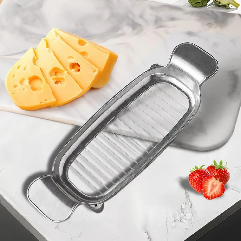 Easy Cheese Cutting Tool Stainless Steel Butter Slicer Efficient Stainless Steel Cheese Slicer Cutter Wire for Block for Cakes