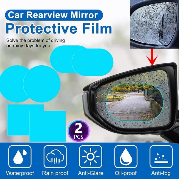 

1Set (2pcs) Car Anti Fog Film for Side Mirror Rainproof Film Side Window Anti Fog Film Waterproof Car Sticker