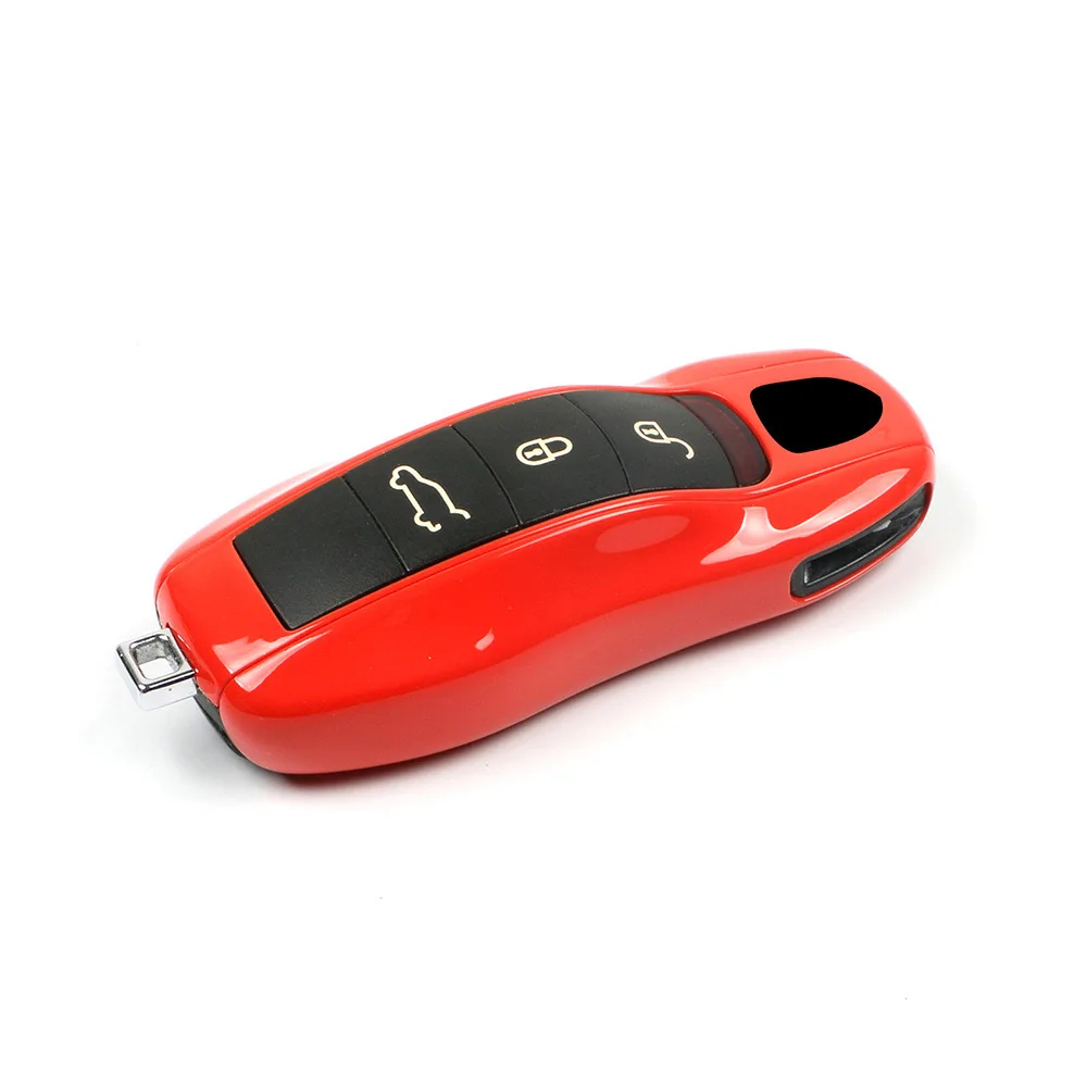 Leather Car Key Protective Case Keyless Cover Key Shell For Porsche Boxster 718 Cayman Cayenne Panamera Macan 911 Accessories