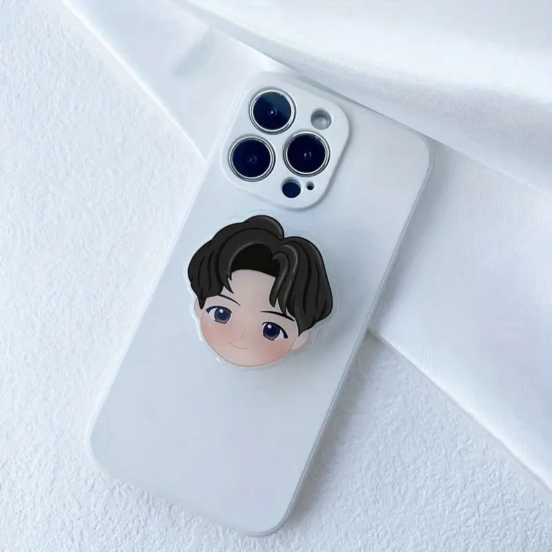Korean Popular Idol Boy Group Phone Stand Acrylic Socket Grip Holder Retractable Lazy Stand Anime Character Phone Holder — view 4