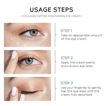 Collagen Peptide Moisturizing Eye Cream 15g Hydrating And Moisturizing,Tighten Eye Area - Thumbnail 3