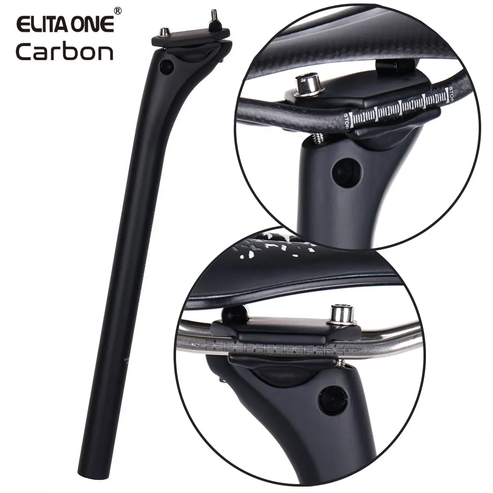 Elitaone Carbon Seatpost Mountain Bike 31.6/30.9mm Road Bike Seat Post 27.2mm Mtb Carbon Fiber