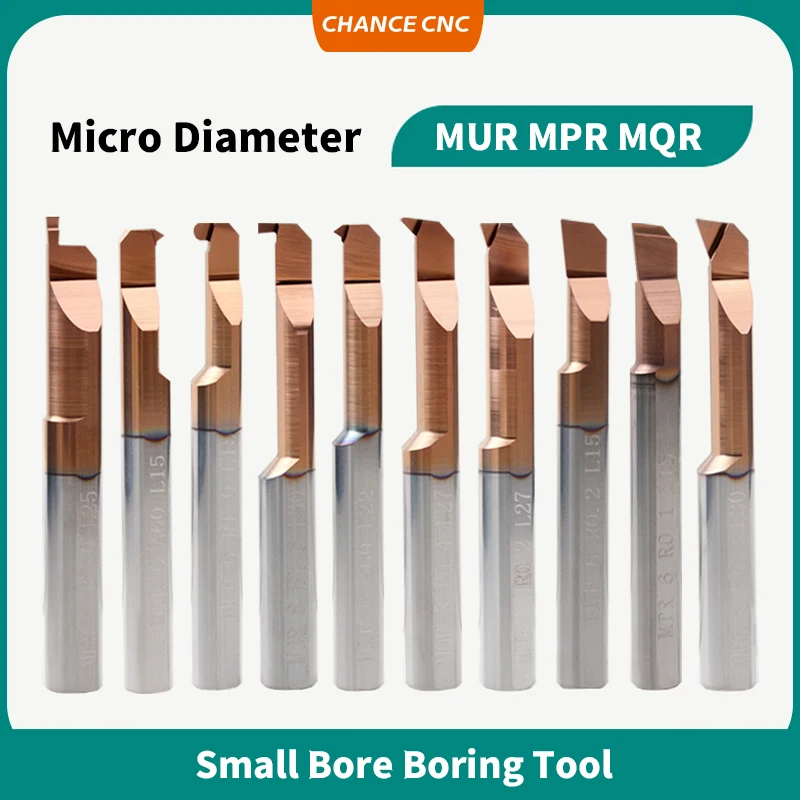 Kur MPR MQR 소형 보어 보링 공구 카바이드, 마이크로 직경, 내부 복사 보링 공구, 텅스텐 강철 합금, 충격 방지 공구 모음