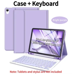 Bluetooth Keyboard Case & Protective Cover - Korean (Bright purple A)