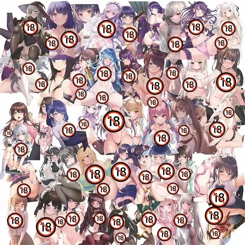 50pcs Waifu Hentai Anime Sexy Girls Cute Versatile Waterproof Stickers (18+) 5