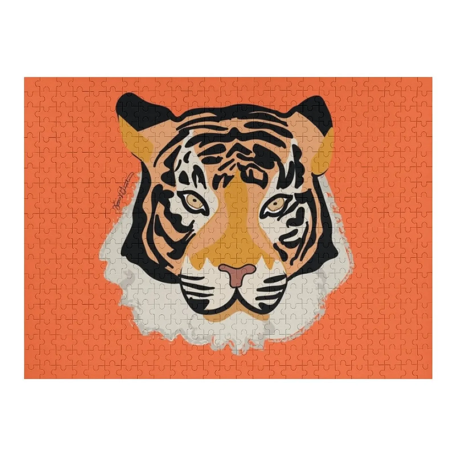 

Eye of the Tiger Jigsaw Puzzle Christmas Gifts Picture Toys For Children Custom Name Wood Puzzle