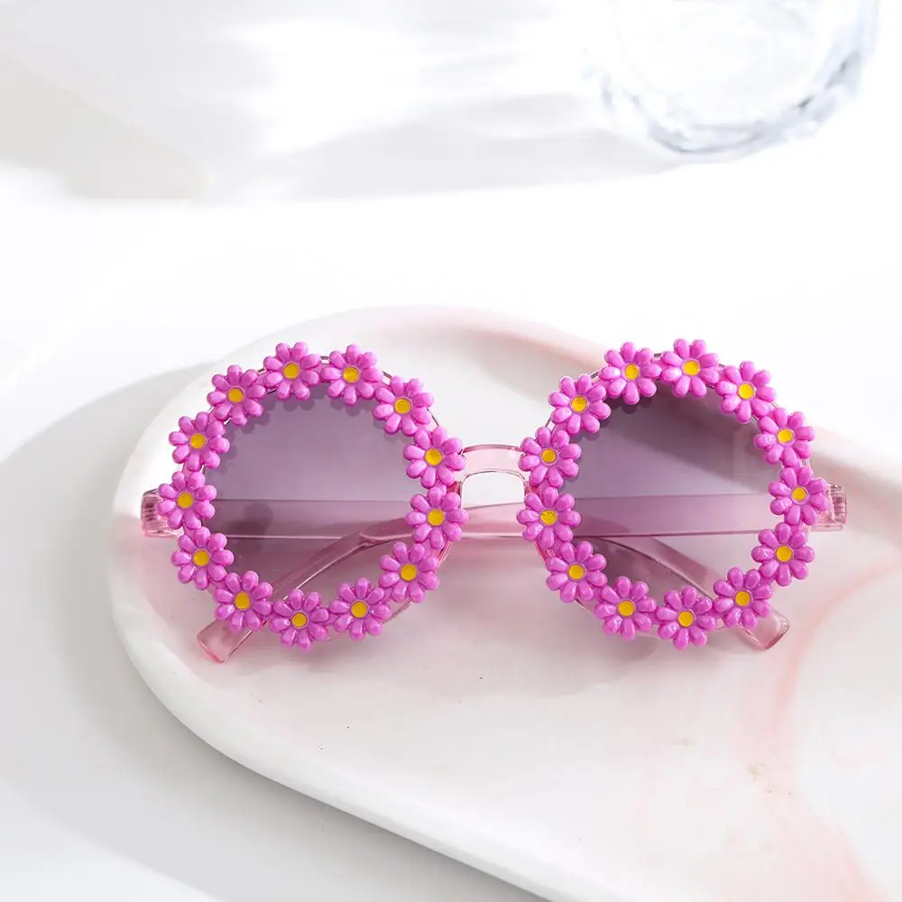 

New Kids Sunglasses Round Flower Sunglasses Children Outdoor Sun Protection Retro Sunglasses UV400 Sport Shades Sun Eyewear