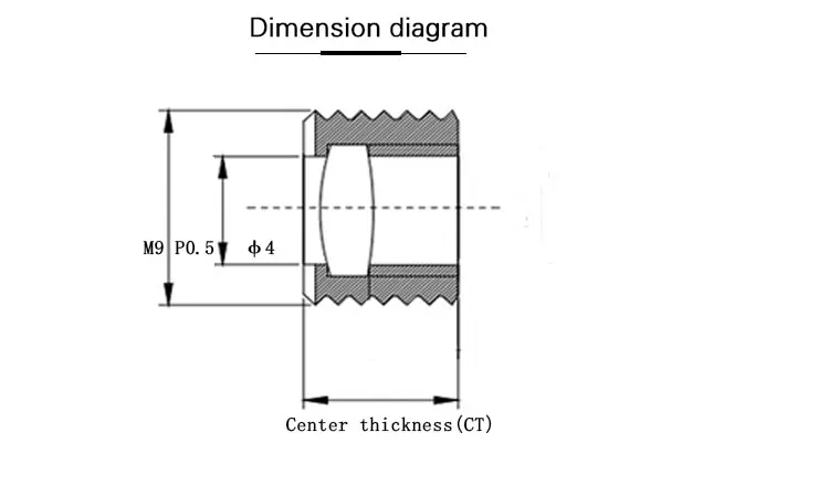 Description Picture 4 of itemBrass shell M16 0.5mm thread Glass aspherical lens laser module lenses Optical collimator AR coating